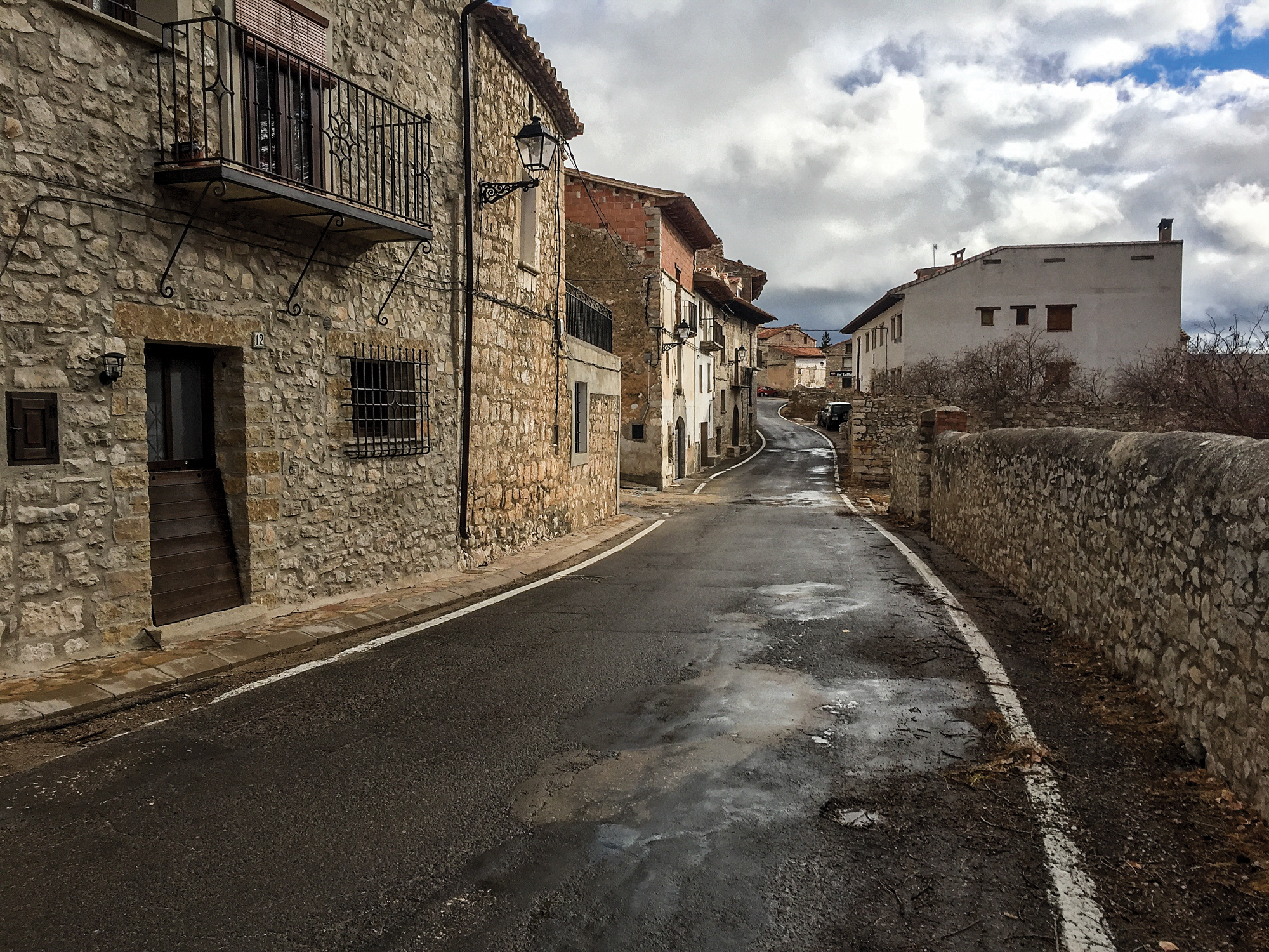 The streets of a medieval Spanish town.