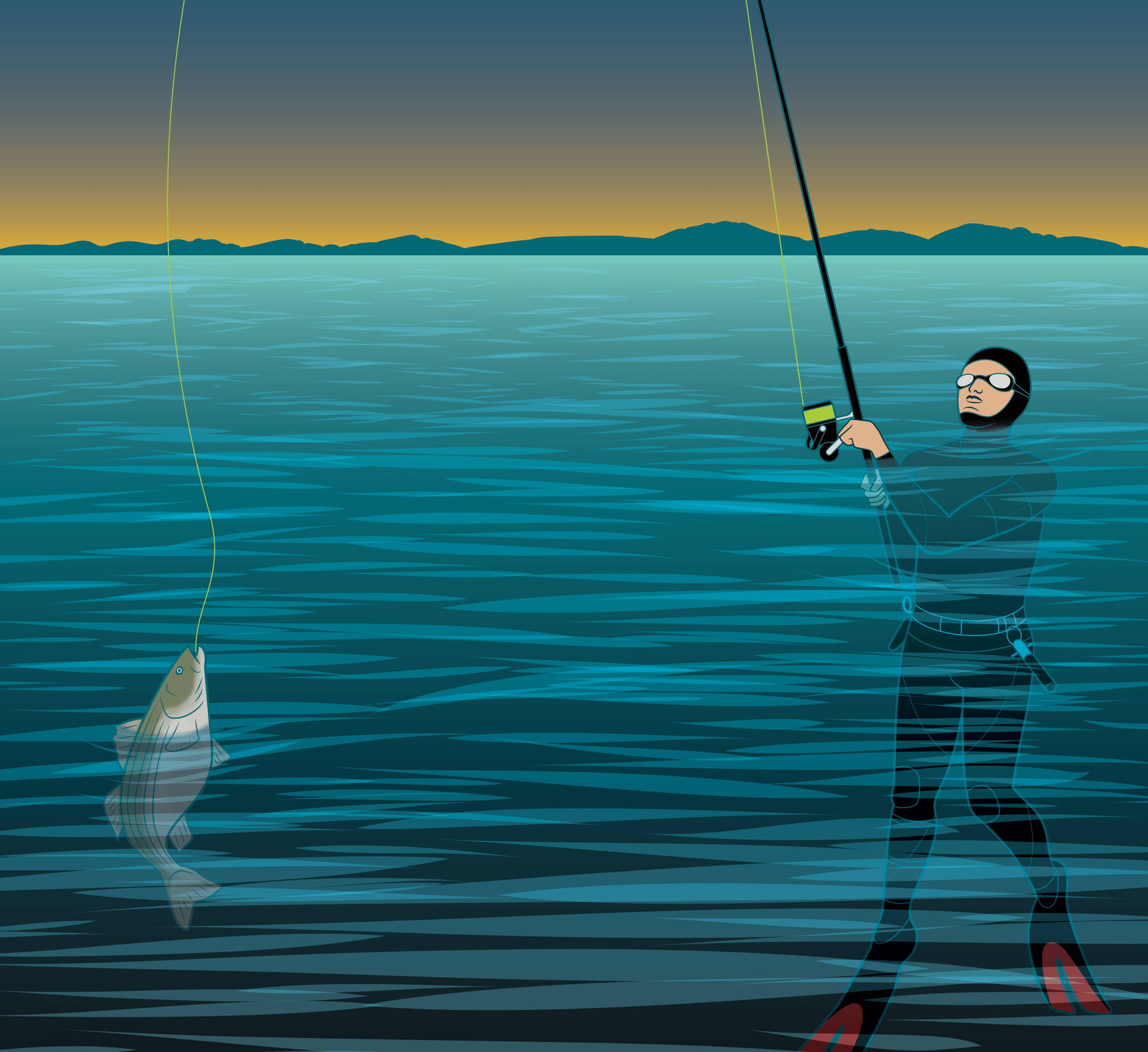 Skishing: Taking on Deep Water and Big Fish in a Wetsuit