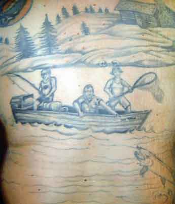 Fish and ship tattoo - Tattoogrid.net