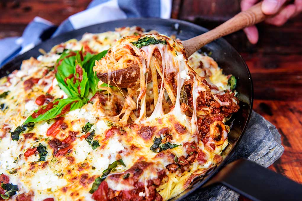 elk linguini with cheese