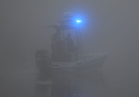 Dense fog is again the story as competition is set to begin on Day 2 of the Bassmasters Classic leaving many of the anglers scrambling for a new fishing strategy. Whereas yesterday's fog delay lasted an hour, the fog is denser and delayed the start until 10 a.m.. What does it all mean? The long trip down to Venice will be an iffy proposition. The foreboding run time (two-plus hours each way) might not give the fishermen enough time to fish. That leaves half the field, which took the run yesterday, searching for new fishing ground. Things have turned interesting although how they might become more fascinating after yesterday's weigh-in remains to be seen.