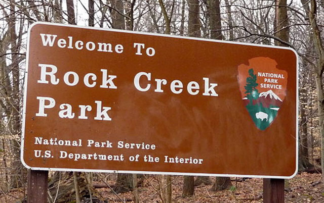 rock creek national park sign