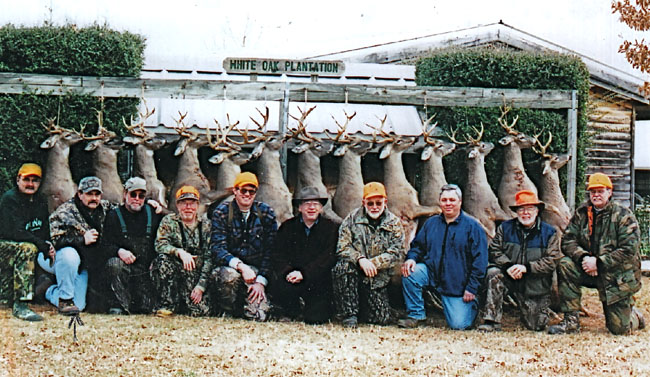 Thirteen mature bucks hang from the bragging board. During the rut in mid-January, most hunters could count on getting a shot at a nice wallhanger. Consequently, it was difficult to book an opening at White Oak after the first of the year.