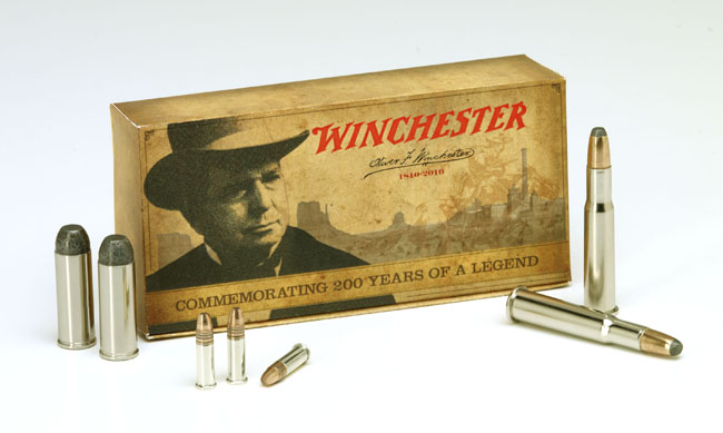 <strong>Oliver F. Winchester Commemorative Ammo</strong> Winchester Ammunition is celebrating the 200th birthday of its founder with a commemorative line of ammo in .22 LR, .45 Colt and .30-30 Win. A limited edition Model 1894 centerfire rifle will be introduced this year, as well. The cartridges feature a nickel-plated shell casing and special "OFW" head-stamp.