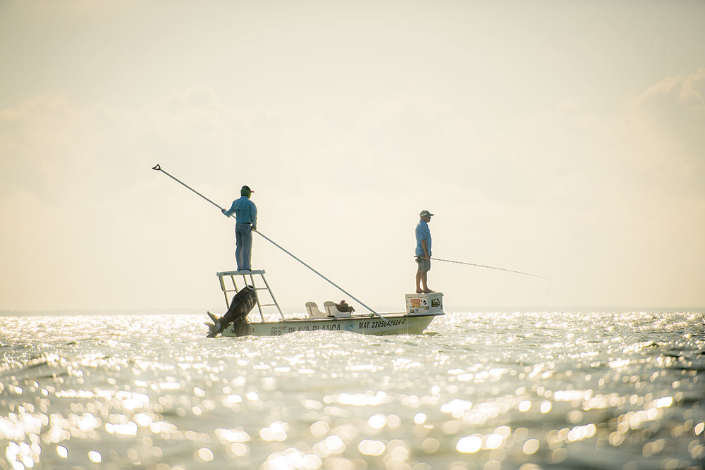 sunset punta pajaros flats fishing