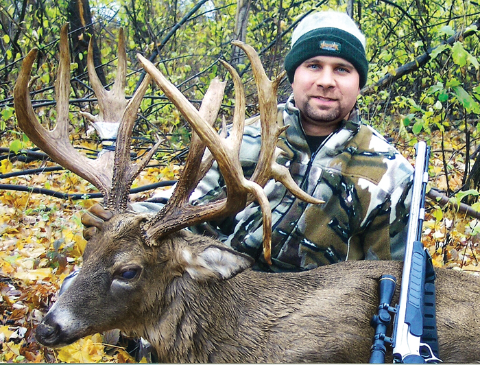 Hunter: Keith LeVick MegaBuck: 22 Points, 221 Non-Typical Whitetail Place: Niagara County, New York Year: 2007 Equipment: Muzzleloader Rifle Rank: No. 1 State Muzzleloader Non-Typical, No. 3 All-Time State Non-Typical "I first saw this buck on film from a trail camera I'd put up between a field and a bedding area in June 2007. He showed up again in July, and by fall my wife, Jackie, and I pretty well knew where we wanted to bowhunt him. Except for the one time I saw him a long way off chasing a doe, however, that was it. I figured somebody might get him in gun season, and I eased up on him. On November 20, I was meat-hunting with my muzzleloader, hoping to get a doe, when the buck just showed up behind a doe that was headed for the wheat field. I let him get in range and shot. He had 22 scoreable points. I've taken a dozen or so Pope and Young and Boone and Crockett bucks that scored between 120 and 160, but nothing comes close to him. "My wife and I moved to central Wisconsin in 2008, mainly because the economy and the hunting are better there. Jackie and I especially like to bowhunt, and last year we saw a bunch of 140- and 150-class bucks on this place where we have permission to hunt. In New York, you might go all year and not see more than seven or eight average bucks. People in Wisconsin are nuts about deer hunting. It's my kind of state." *Notable Fact: LeVick's buck ranks third among New York non-typicals. The record, set in 1939, is 2442⁄8.