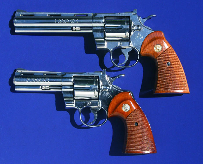 two colt python revolvers