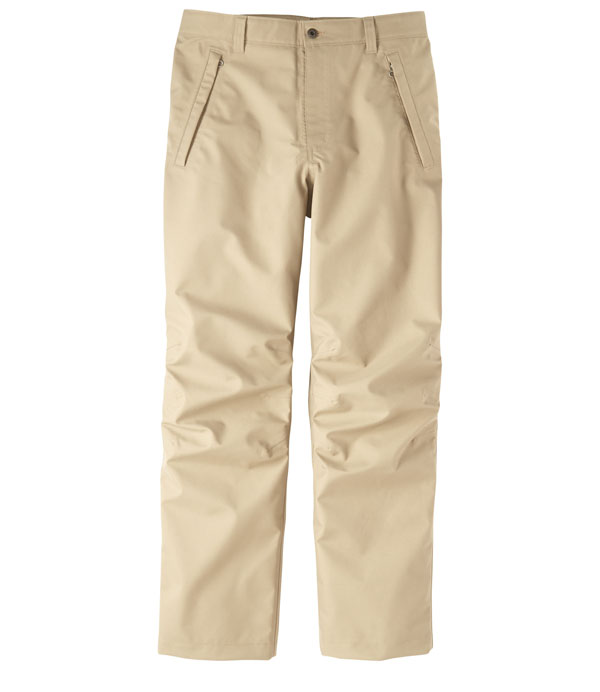 <strong>L.L. Bean Waterproof Sportsman's Chinos</strong> When a good idea comes along, you often wonder, why didn't I think of that sooner? That must have happened at L.L. Bean when they thought of cutting khakis out of wader material. These Sportsman's Chinos are made of a 4-layer waterproof, windproof, breathable, abrasion-resistant polyester yet you could get away with wearing them to church on Sunday. They're perfect for dog training or those easy, walk-in club hunts where the decoys are set and someone is cooking bacon in the blind. No need to look Delta Force on every hunt. ($99; llbean.com)