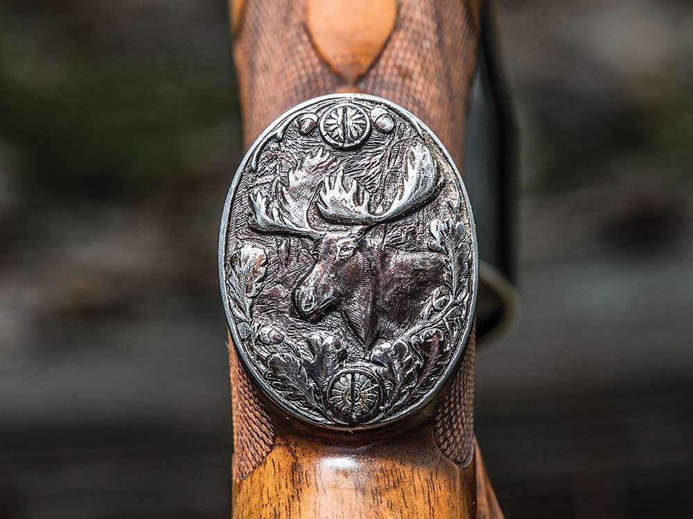 moose engraving no 2 rifle grip cap