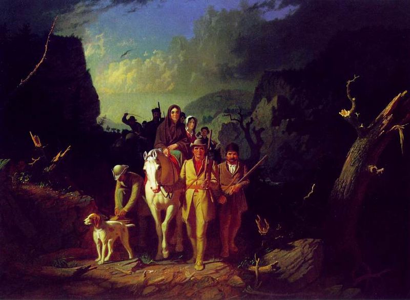 A painting of legendary hunter Daniel Boone