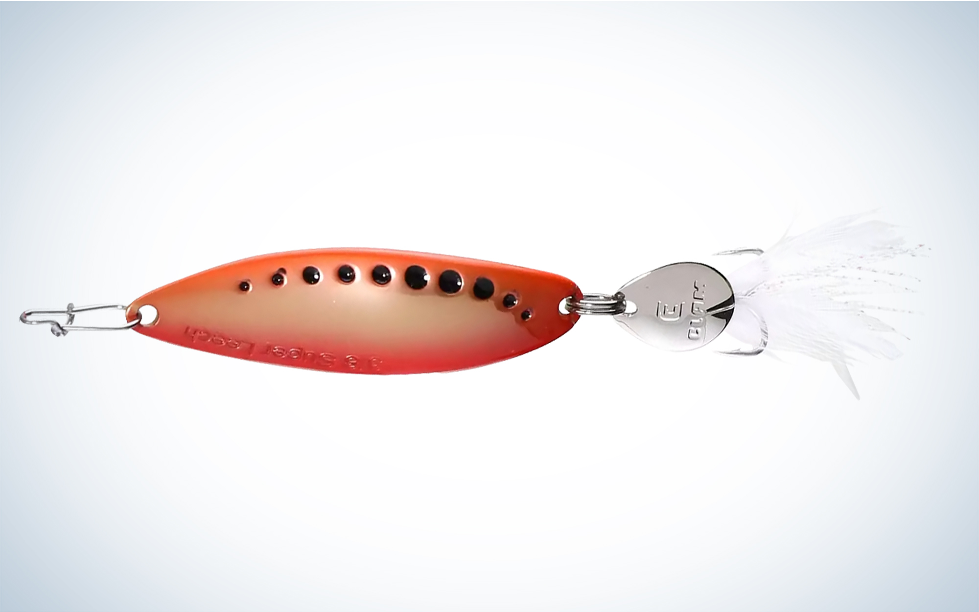 The Clam Leech Flutter Spoon is one of the best walleye ice fishing lures out there.