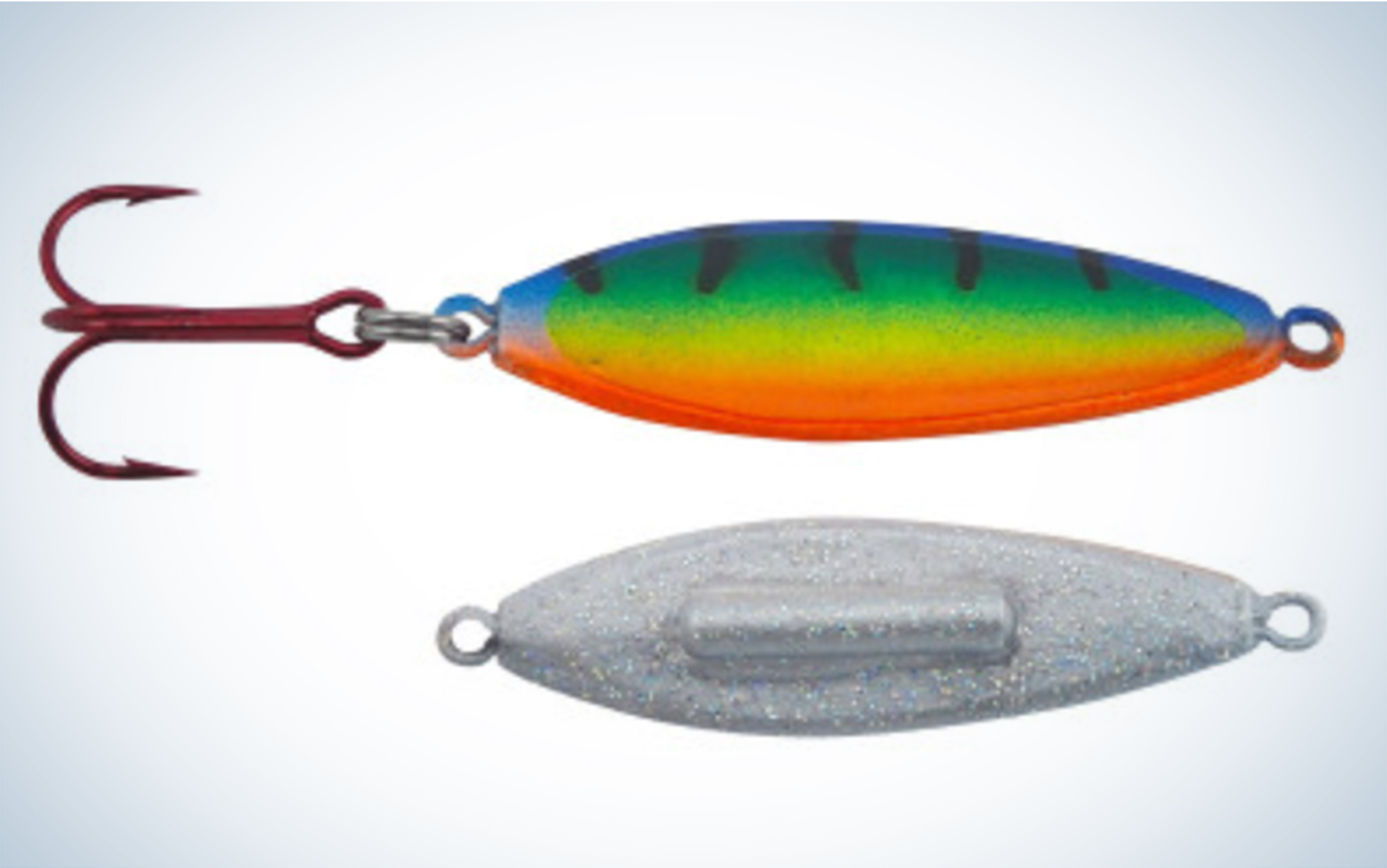 The Silver Streak Rattle Streak Spoon is one of the best walleye ice fishing lures.