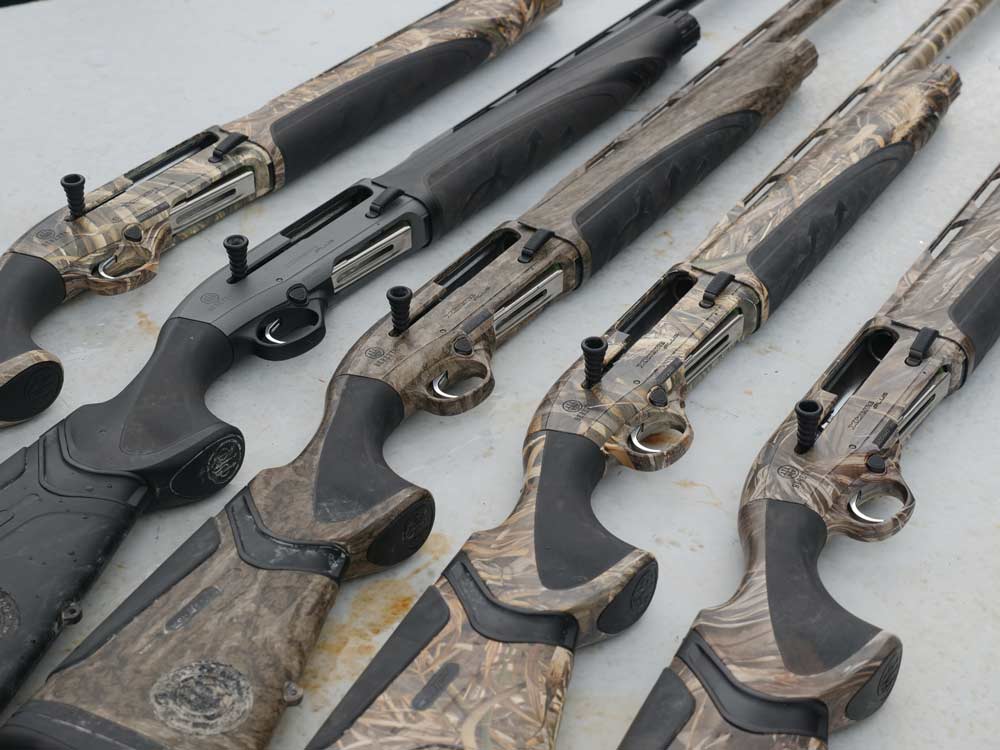 five waterfowl hunting shotguns