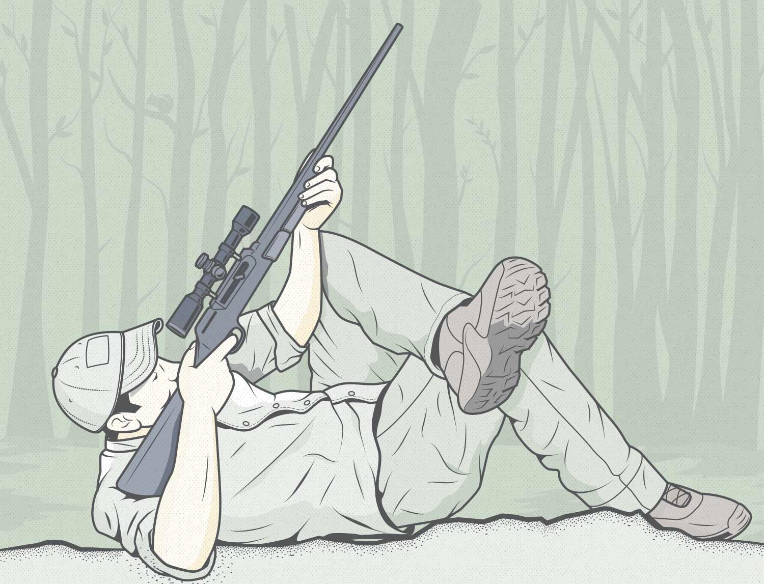 The Best Shooting Position for Picking Off Treed Squirrels