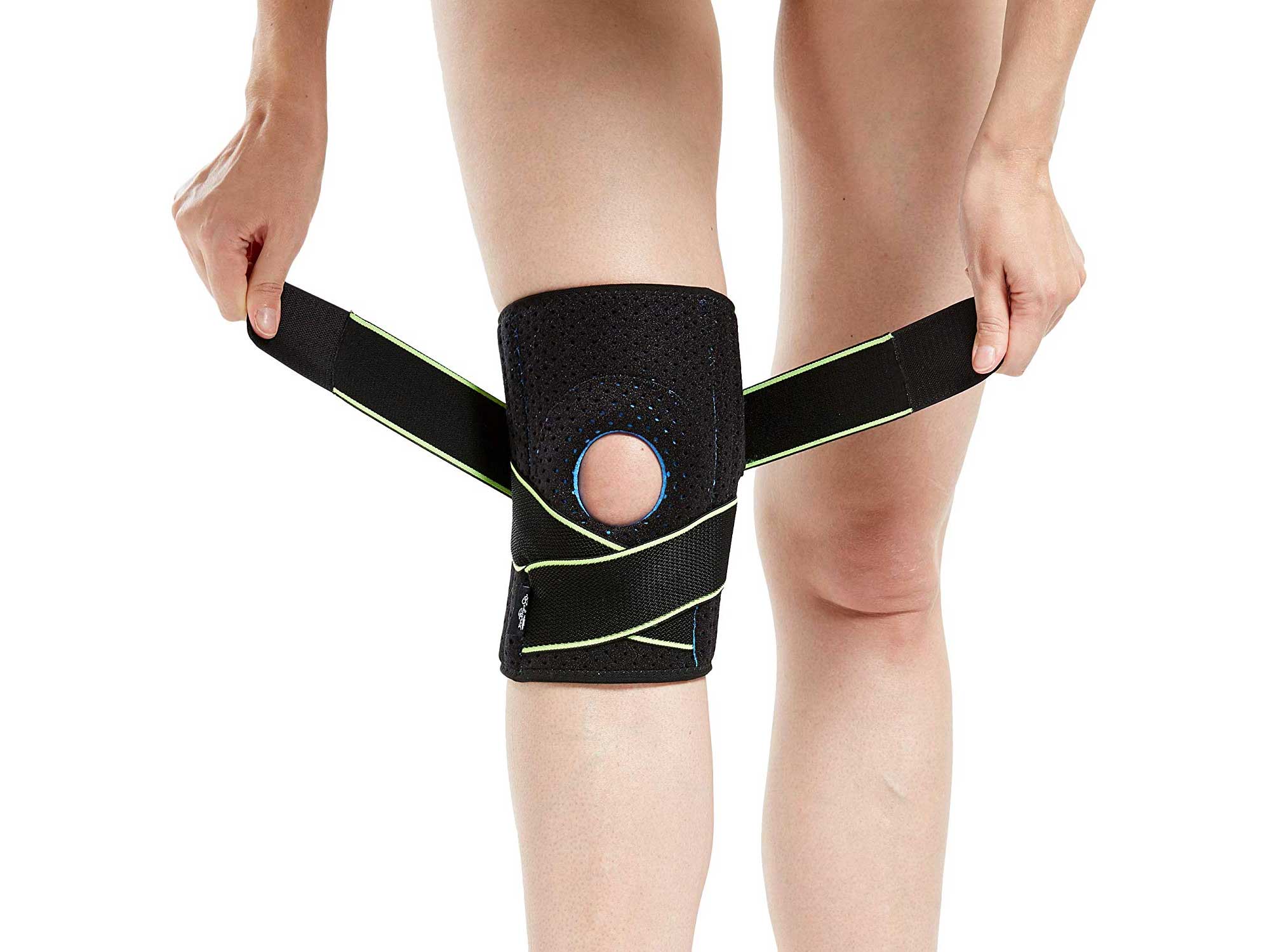 Woman wearing knee brace