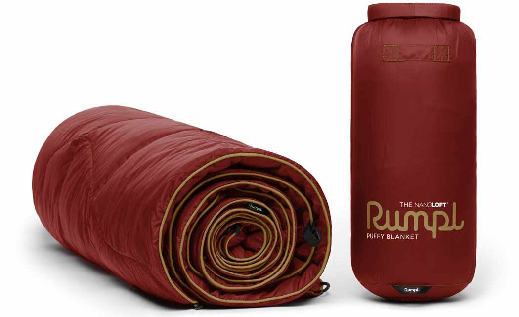 Rumpl’s new synthetic down camping blanket