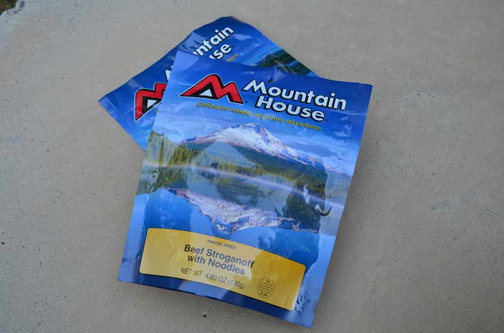 mountain house freeze dried food pouches