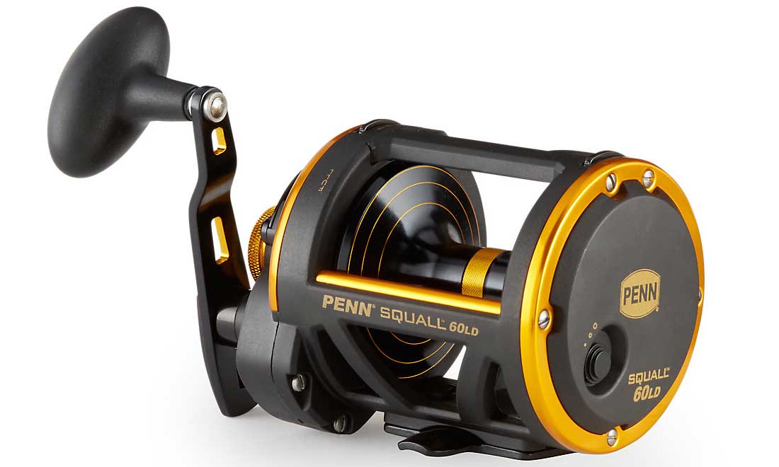 penn squall lever drag rod and reel