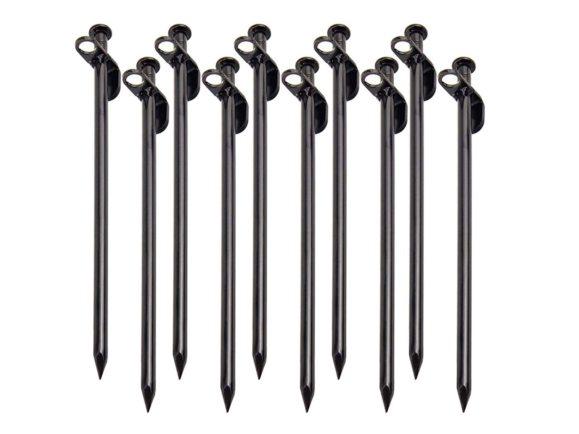 Eurmax Heavy Duty Steel Tent Stakes Tarp Pegs Solid Stakes
