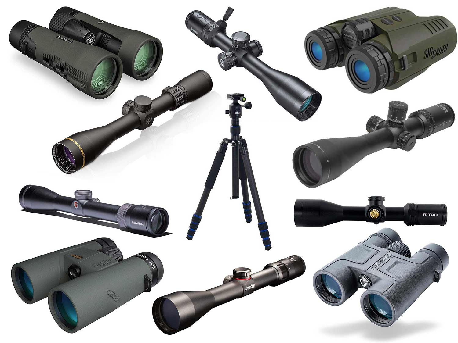 Collage of the best hunting optics