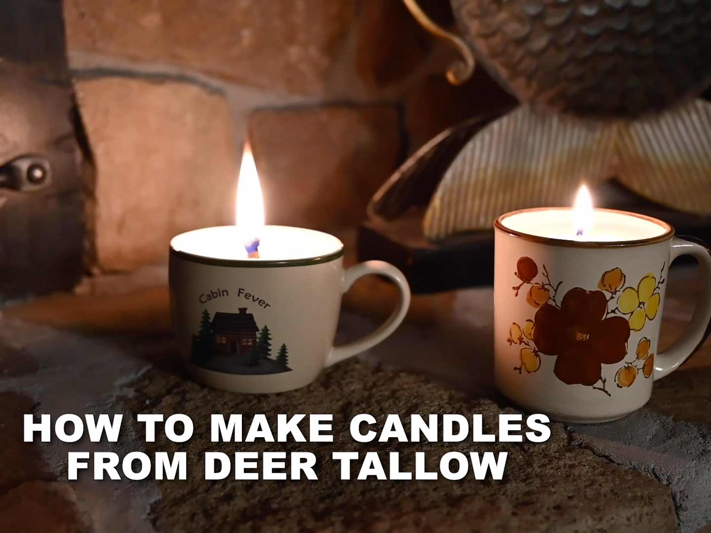 How to make candles from deer tallow.