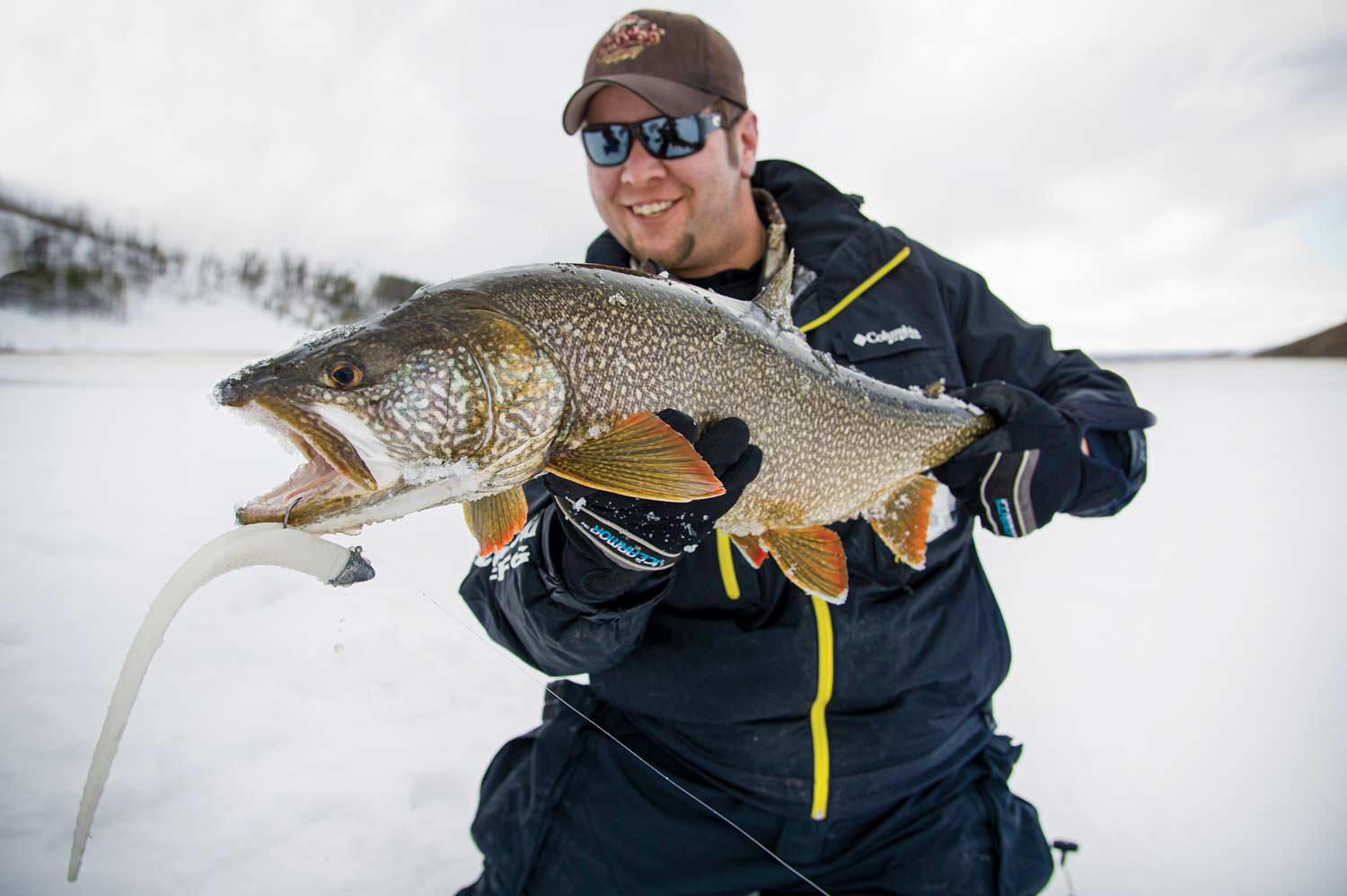 Joe Cermele with a heavy lake trout from Lake Granby in Colorado.