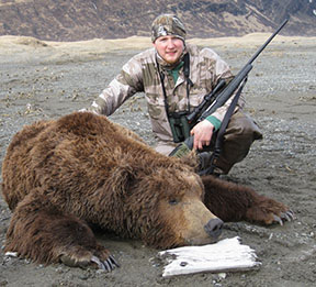 The author with an Alaskan Brown Bear