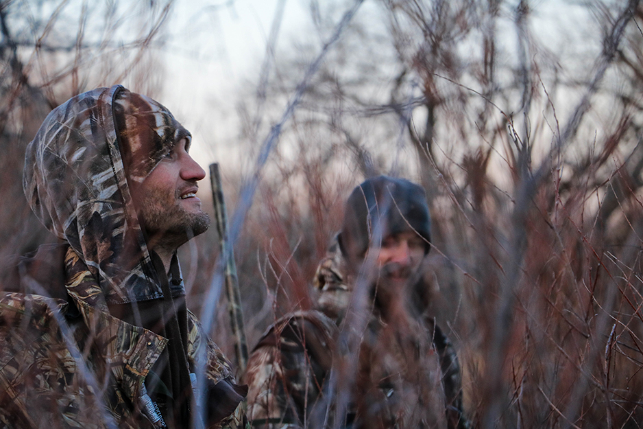 hunters in field