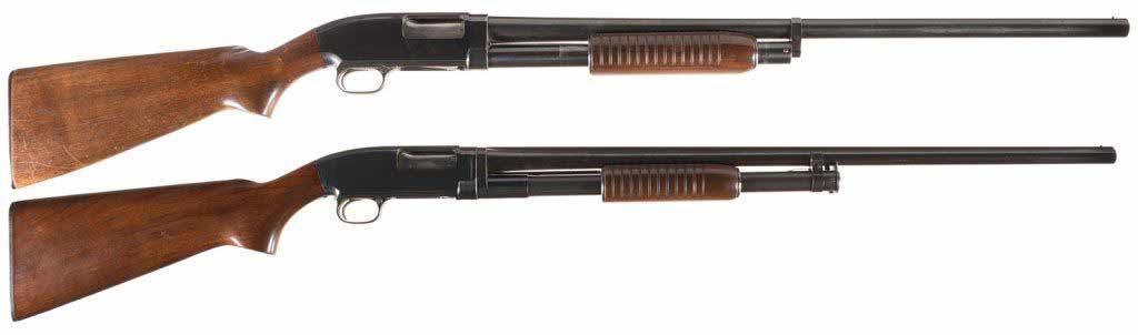 A Winchester Model 25 shotgun on a white background.