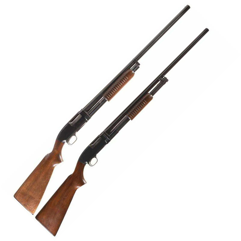 The top gun is the Winchester 25, and at bottom is the 20-gauge version of the Model 12.