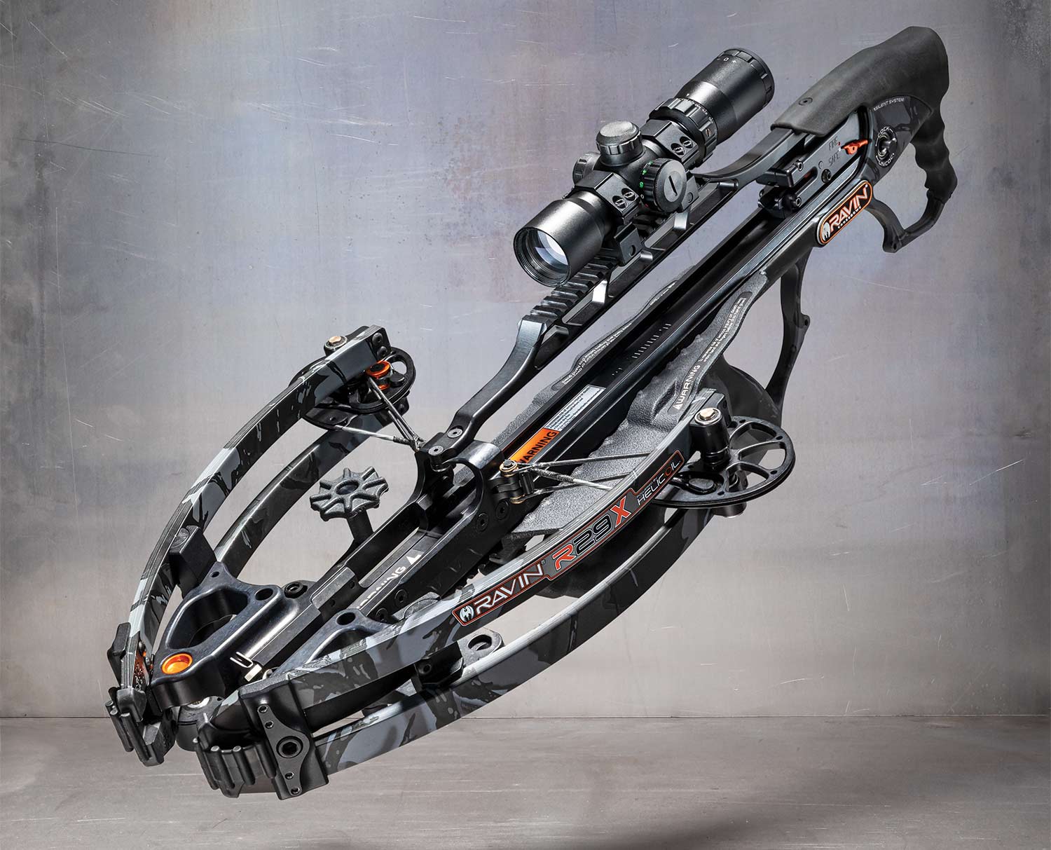 The Ravin R29X crossbow on a grey background.