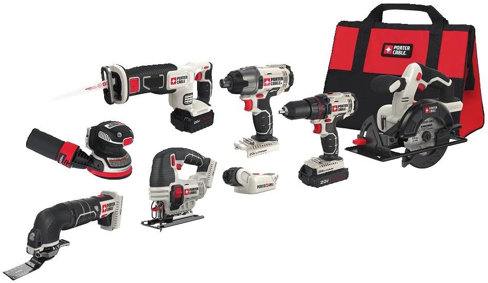 Porter-Cable 20V 8-piece Cordless Combo