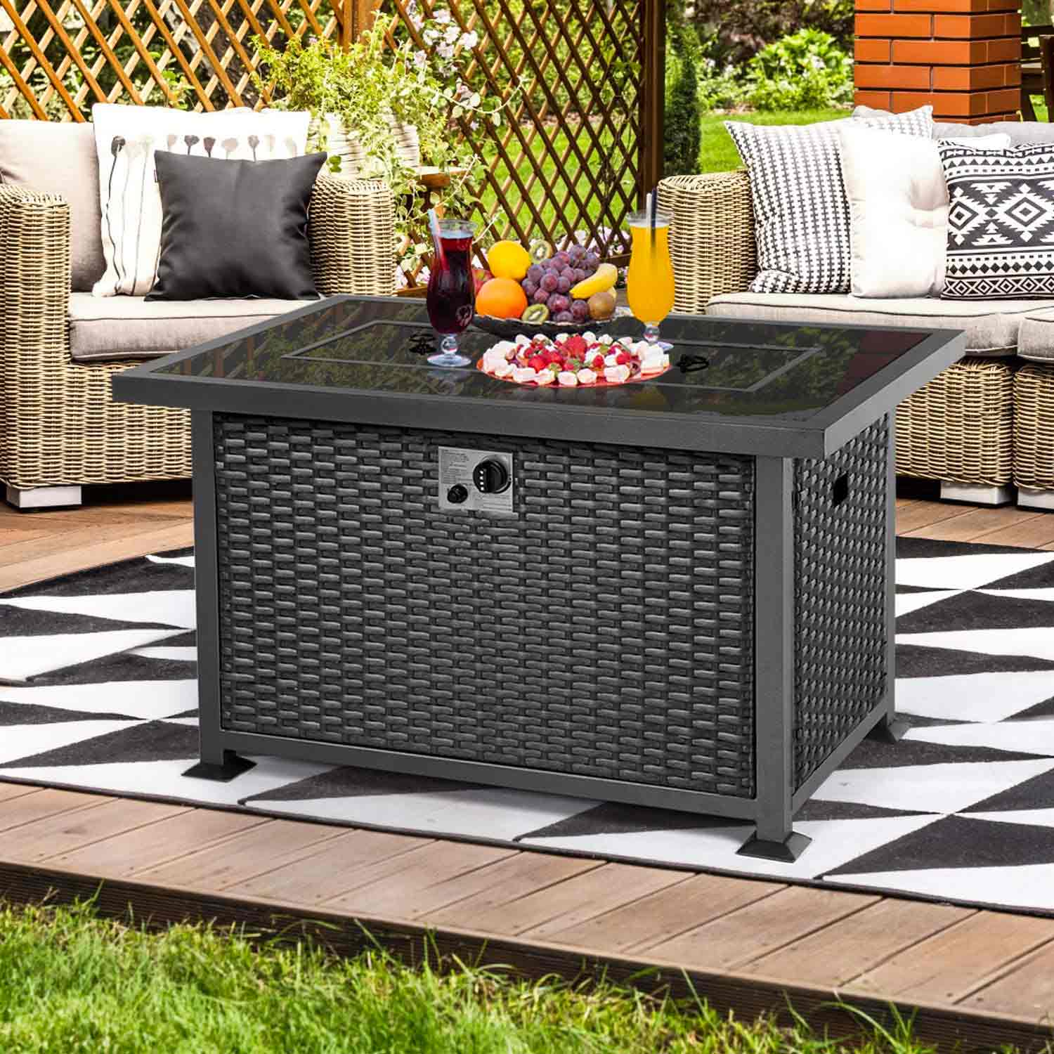 Outdoor fire table