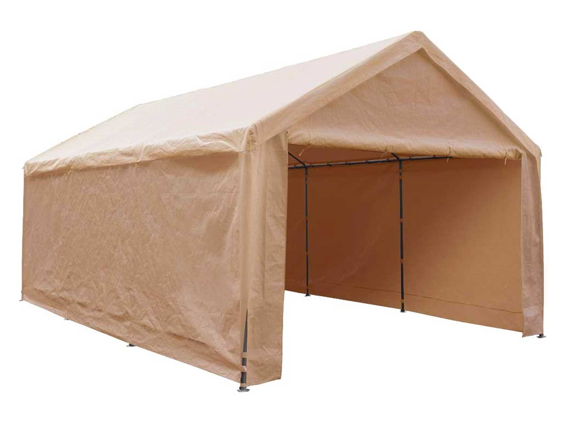 Abba Patio Extra Large Heavy Duty Carport with Removable Sidewalls Portable Garage Car Canopy Boat Shelter Tent for Party, Wedding, Garden Storage Shed 8 Legs, 12 x 20 Feet,Beige