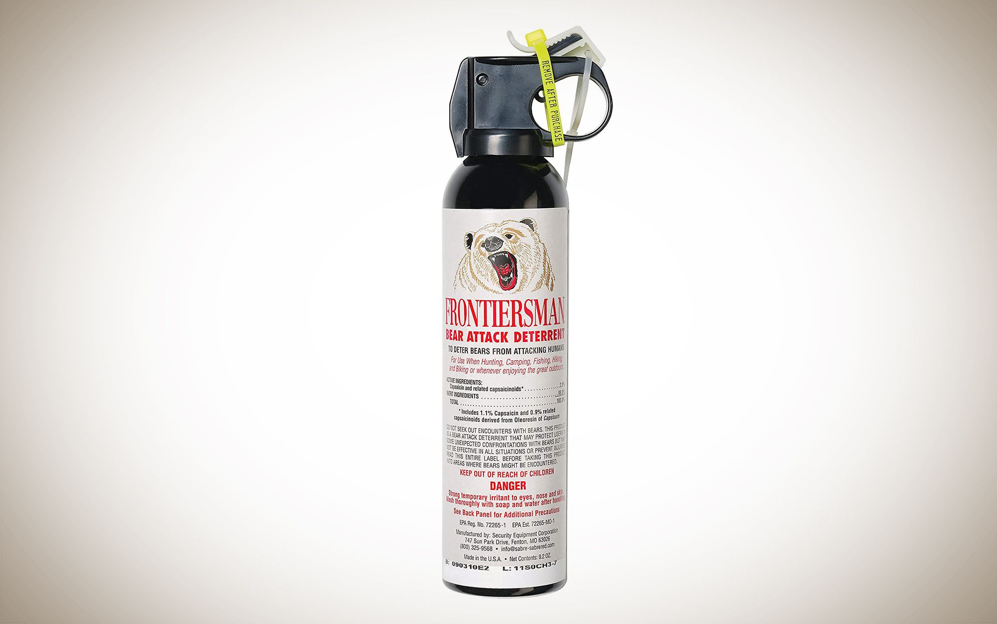 Sabre Frontiersman Bear Spray is one of the best bear deterrent options on the market.