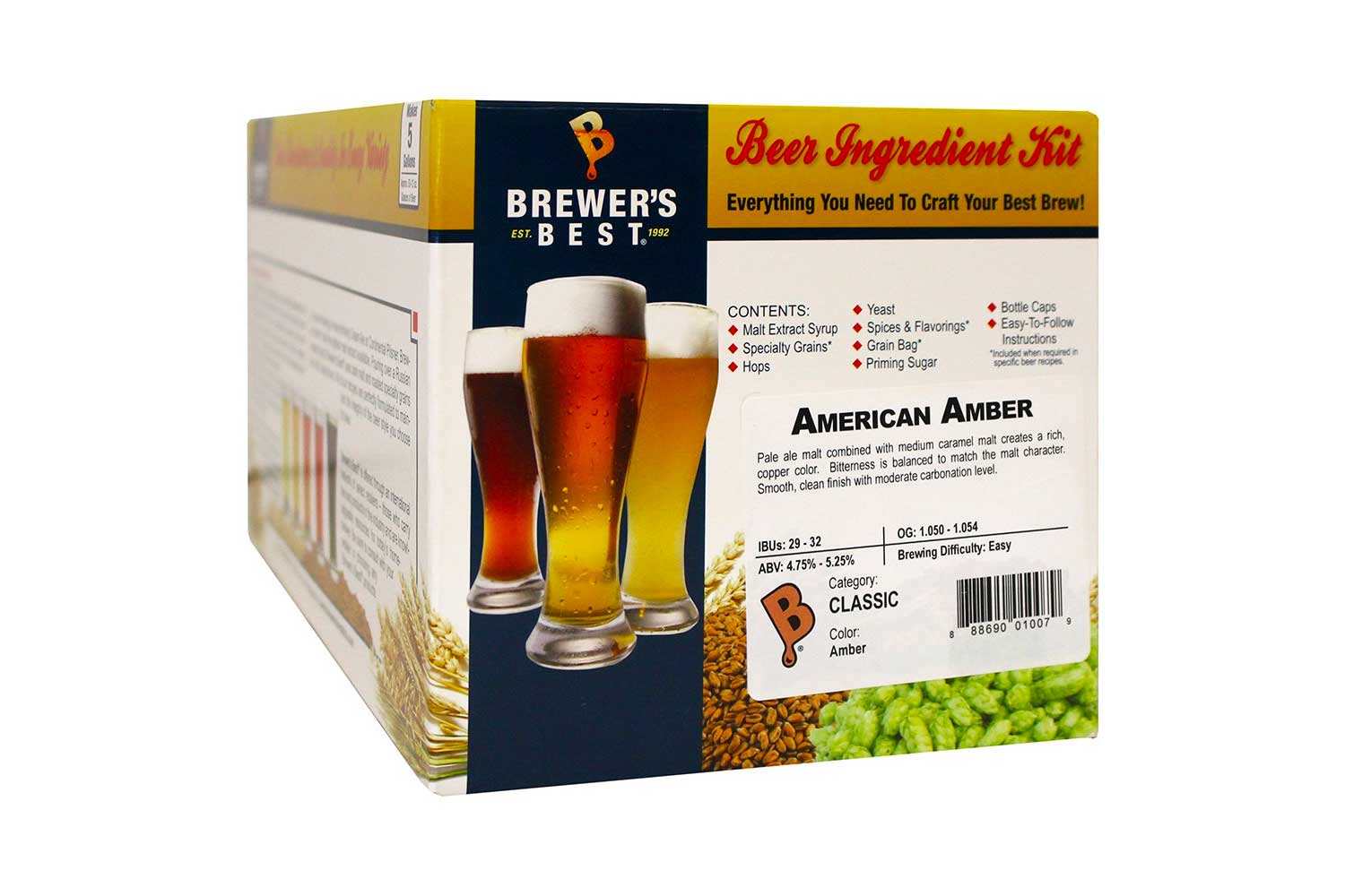 Brewer's Best - Home Brew Beer Ingredient Kit (5 gallon), (American Amber)