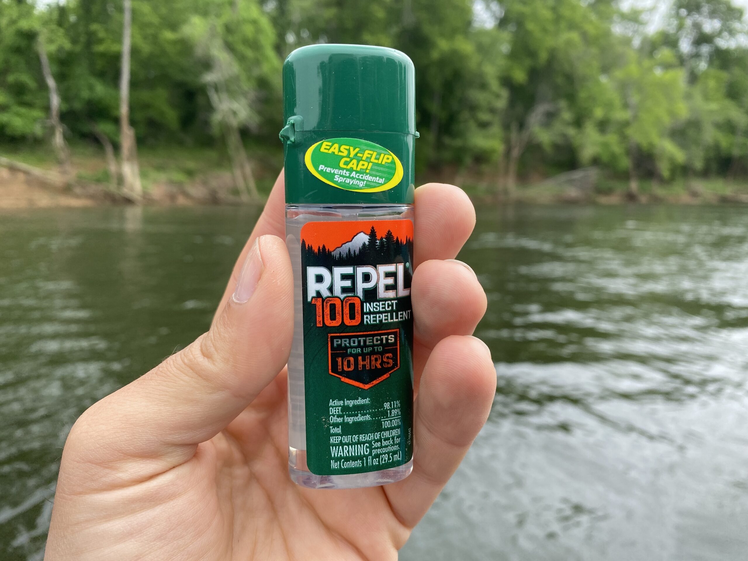 Repel 100 comes in a convenient sized bottle