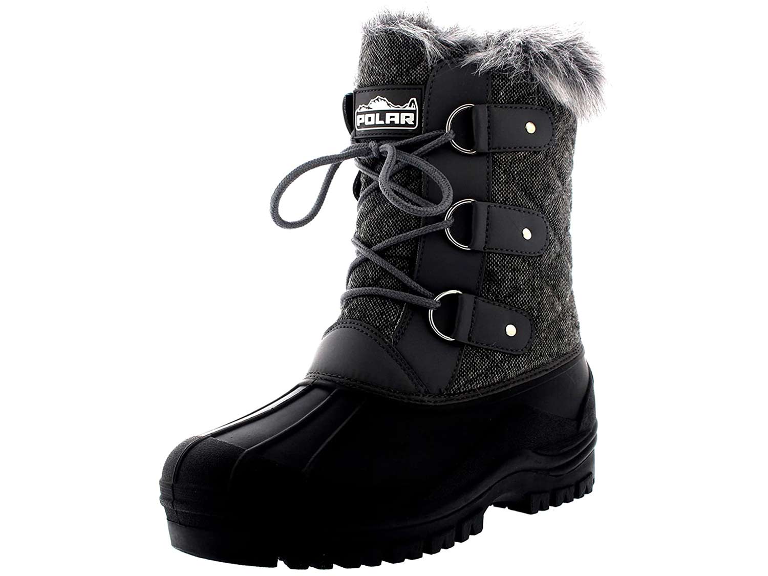 POLAR Womenâs Mid-Calf Mountain Walking Tactical Boots
