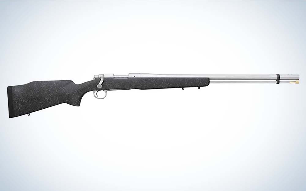 A black and silver best muzzleloader