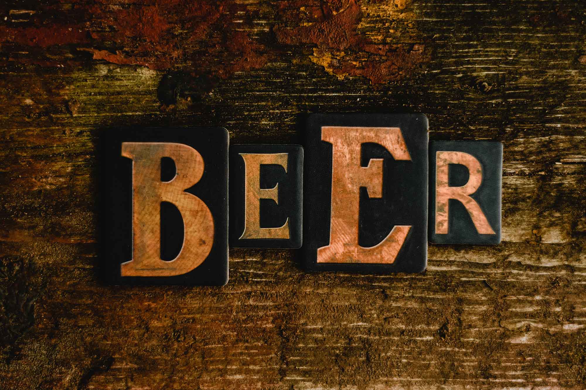 Die-cut beer sign