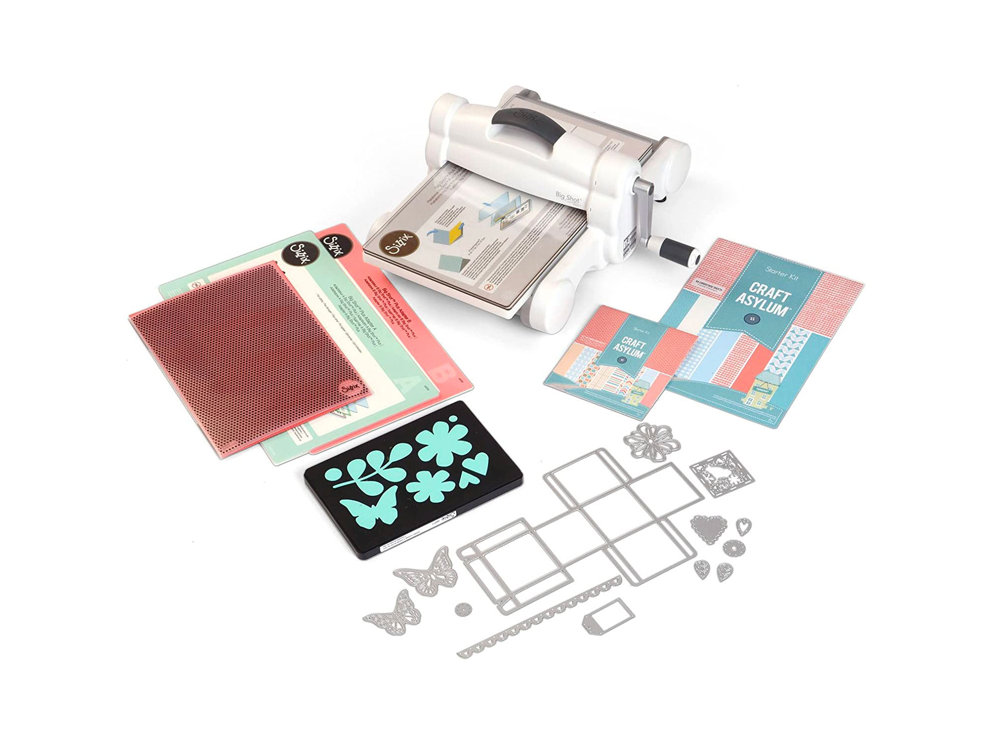 Sizzix Big Shot Plus Starter Kit Manual Die Cutting & Embossing Machine for Arts & Crafts, Scrapbooking & Cardmaking, 9” Opening