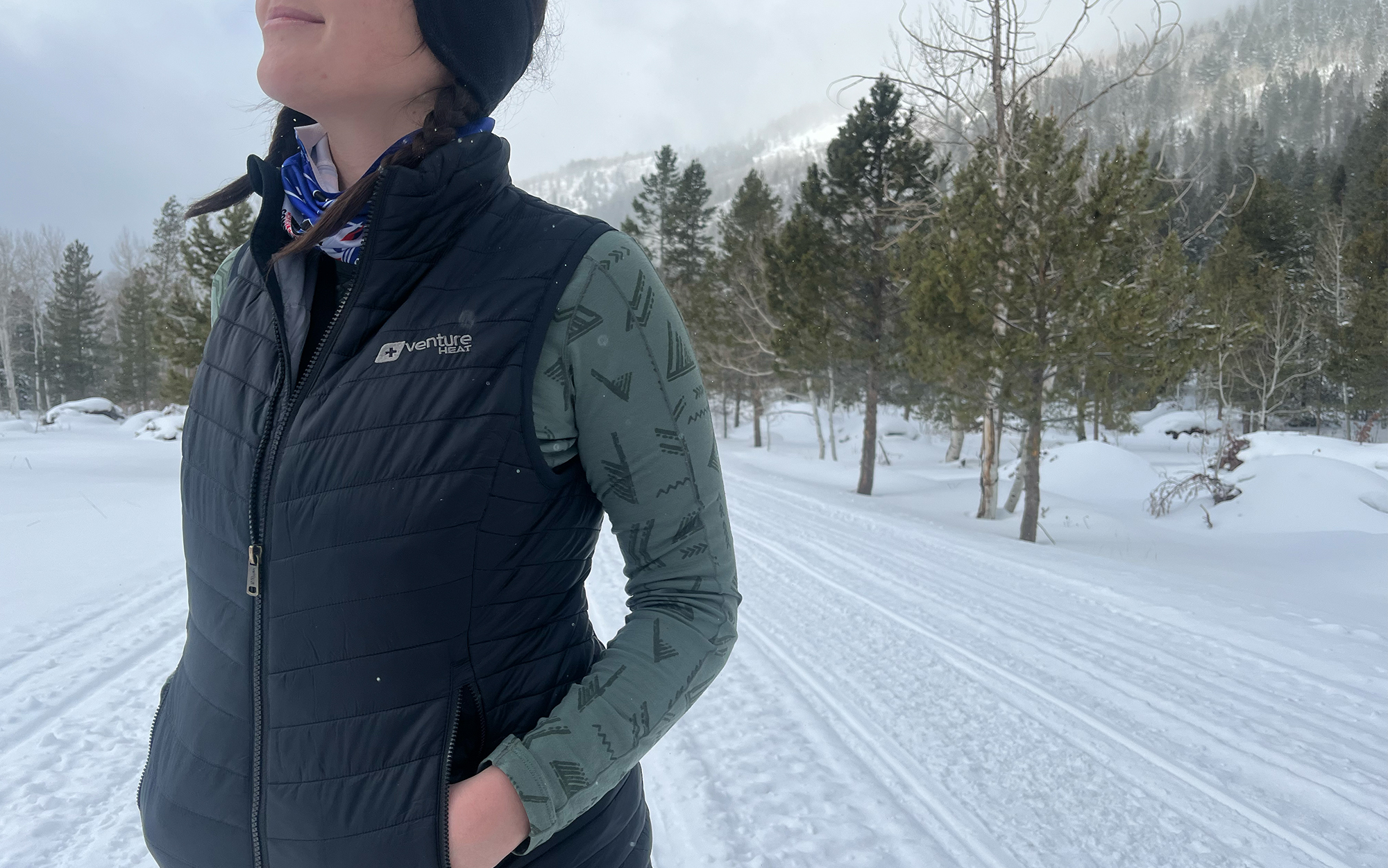 Venture's heated vest fits well and heats up fast.