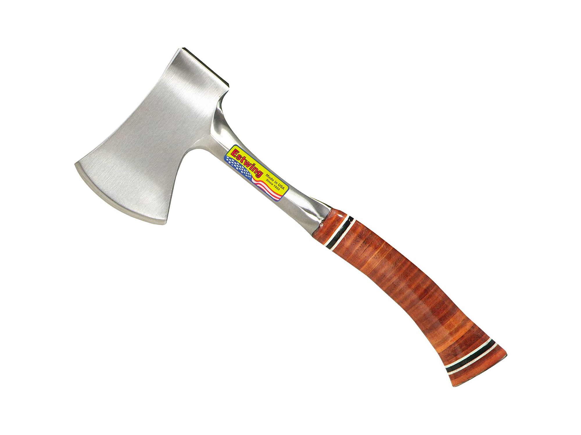 Estwing Sportsman's Axe - 12" Camping Hatchet with Forged Steel Construction & Genuine Leather Grip