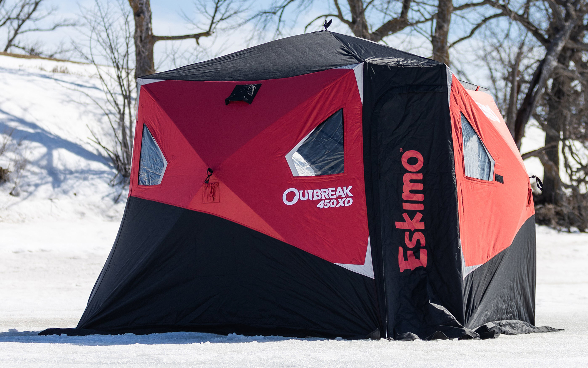 The Eskimo Outbreak 450XD is the best ice fishing shelter.