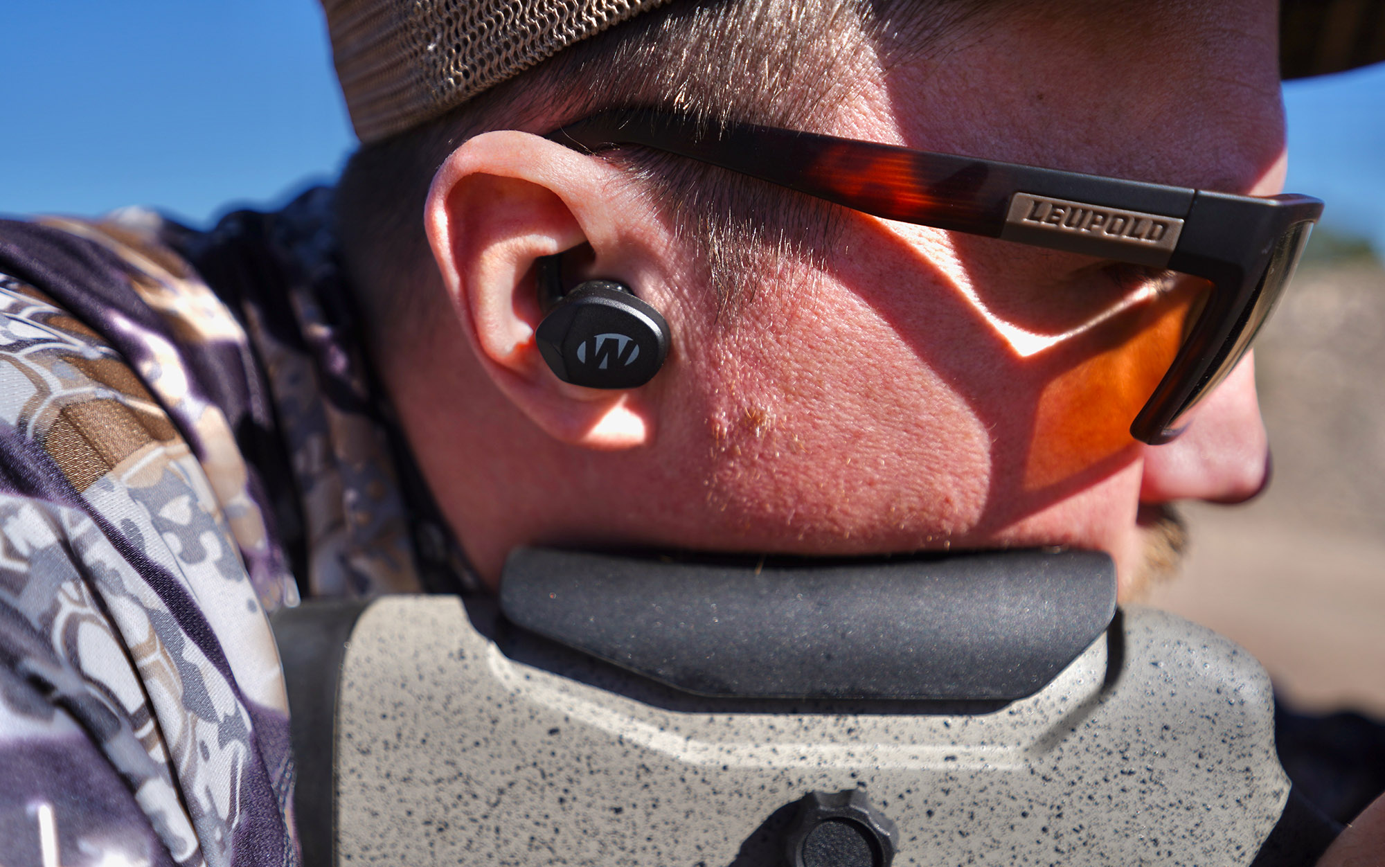 Tyler Freel was able to listen to safely music on the range with the Walkerâs Silencer BT 2.0.