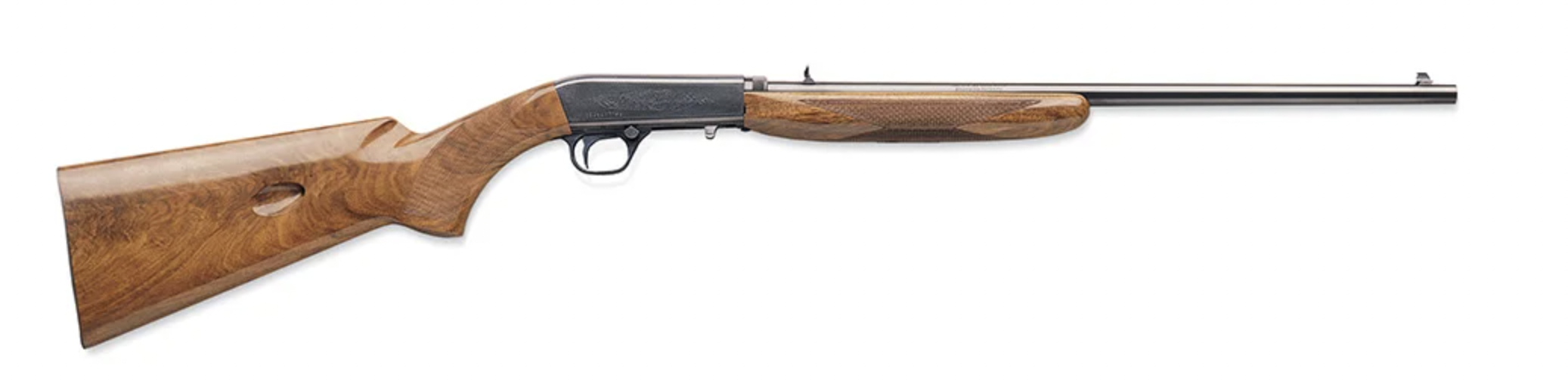 A brown rifle