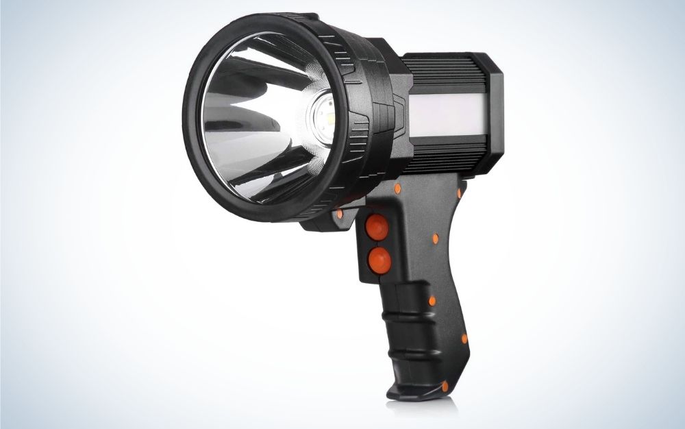 Aluminium alloy black camping light with an easy switch to press