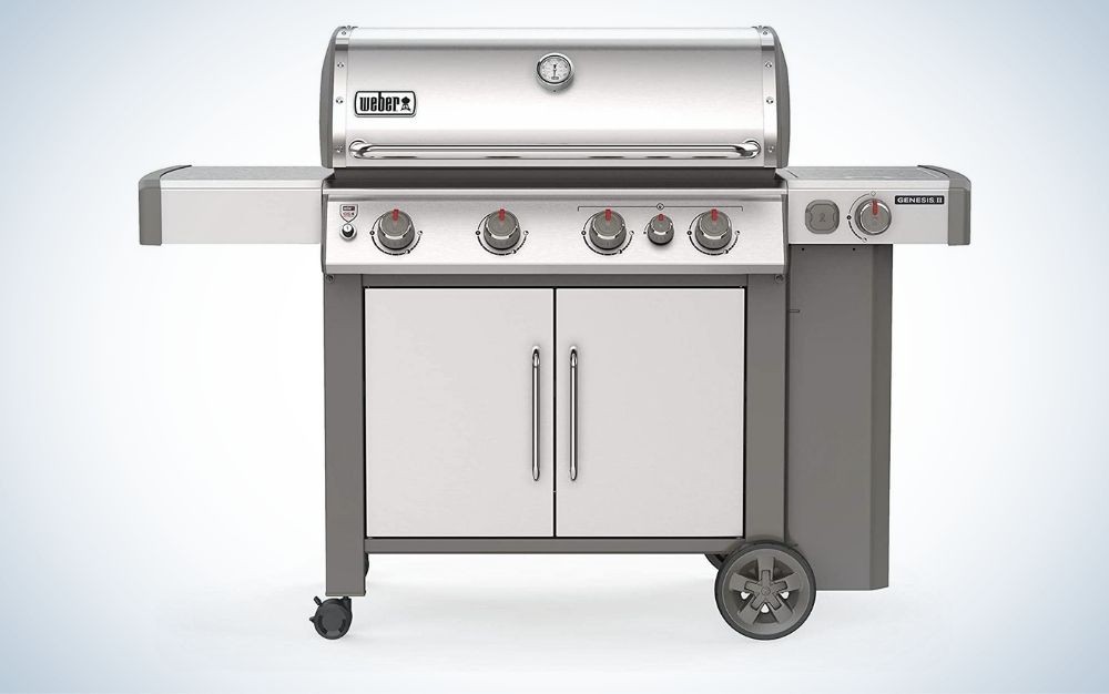Stainless steel, gas grill with wheels father's day gifts for the dad who loves to grill