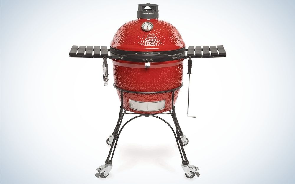 Red, ceramic charcoal grill father's day gifts for the dad who loves to grill