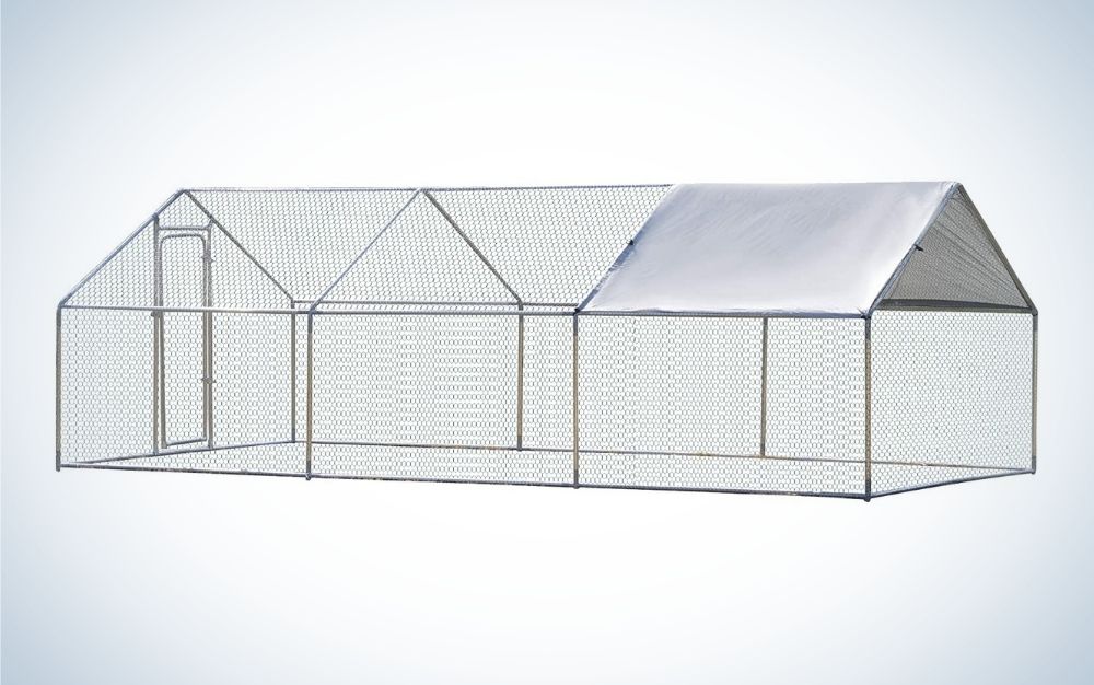 Large metal rabbit run with cover
